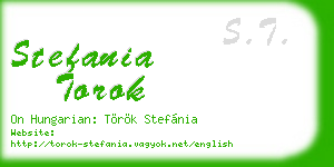 stefania torok business card