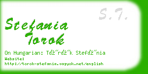 stefania torok business card